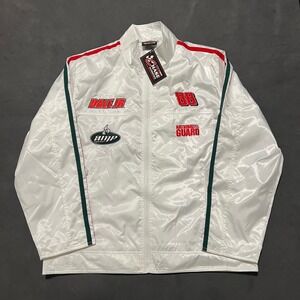 NWT NASCAR‎ Dale Jr AMP National Guard Chase Authentics Jacket Mens Large White